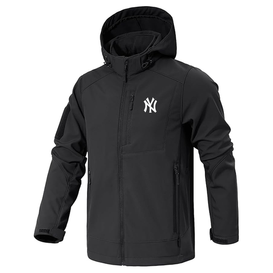 Men's  New York NY Yankees Jacket Waterproof Hooded Coats Tactical Soft Shell Jackets