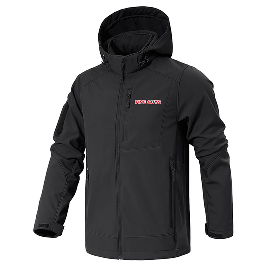 Men's Five Guys Jacket Waterproof Hooded Coats Tactical Soft Shell Jackets