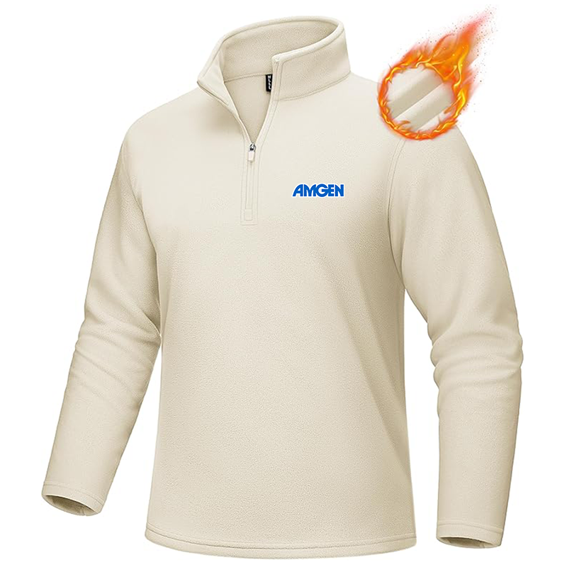 Men's Amgen MAGCOMSEN Quarter-Zip Pullover Polar Fleece Sweatshirt Stand Collar Long Sleeve Shirt for Men Thermal Winter Fall