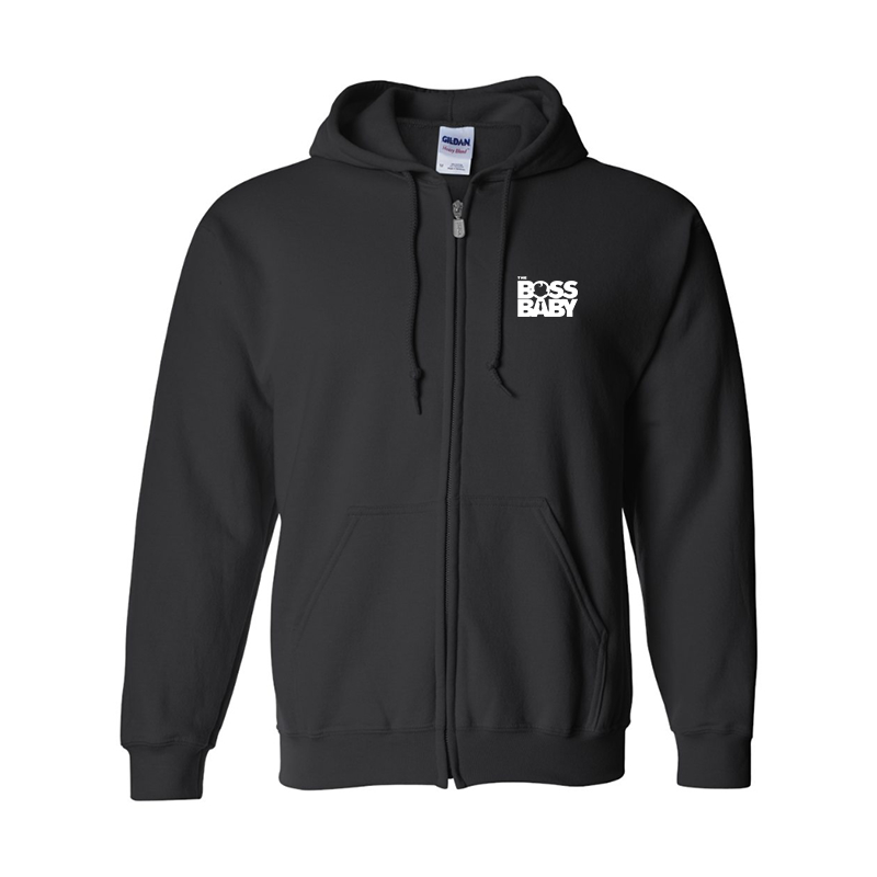Men's Boss Baby  Gildan Heavy Blend Full-Zip Hooded Sweatshirt