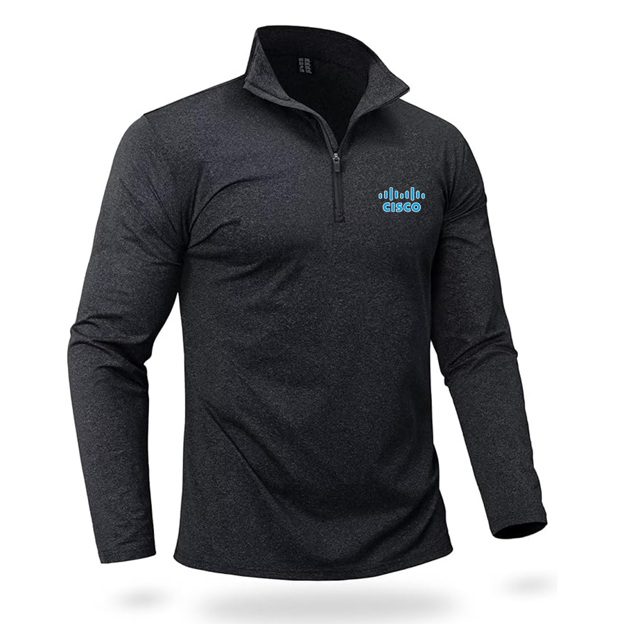 Men's Cisco Quarter Zip Pullover Premium Fleece Lined Heather Long Sleeve Golf Shirts Midweight 1/4 Half Zip Sweatshirts