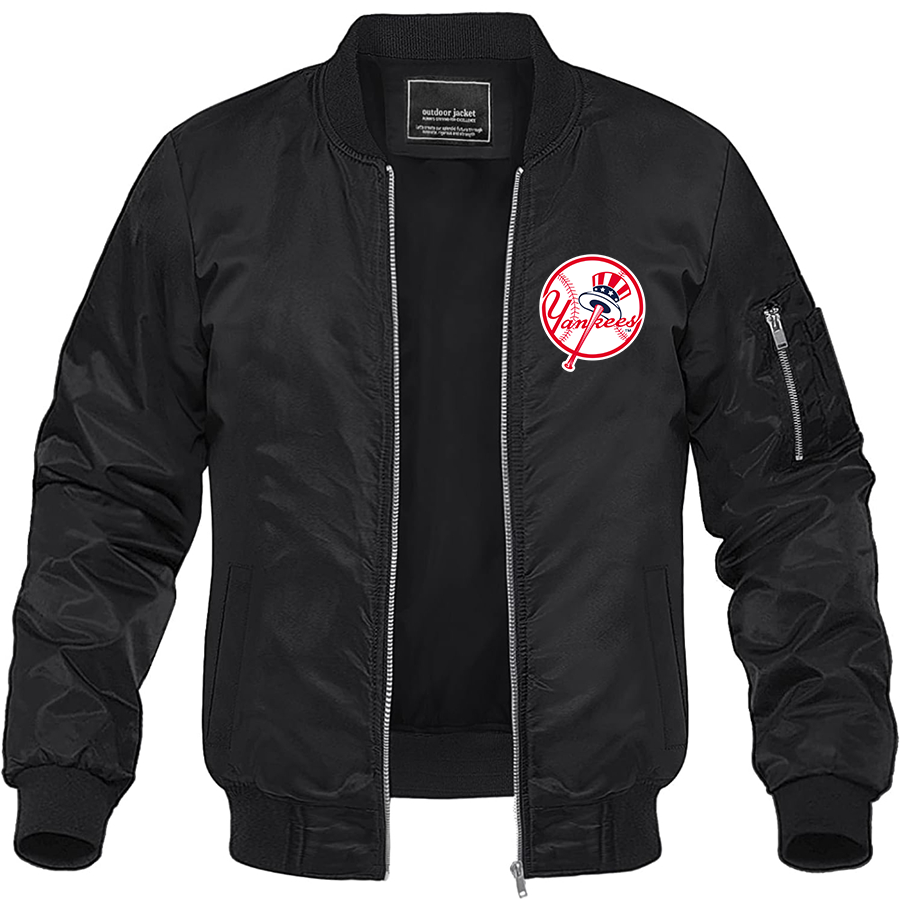 Men's Yankees NY Lightweight Bomber Jacket Windbreaker Softshell Varsity Jacket
