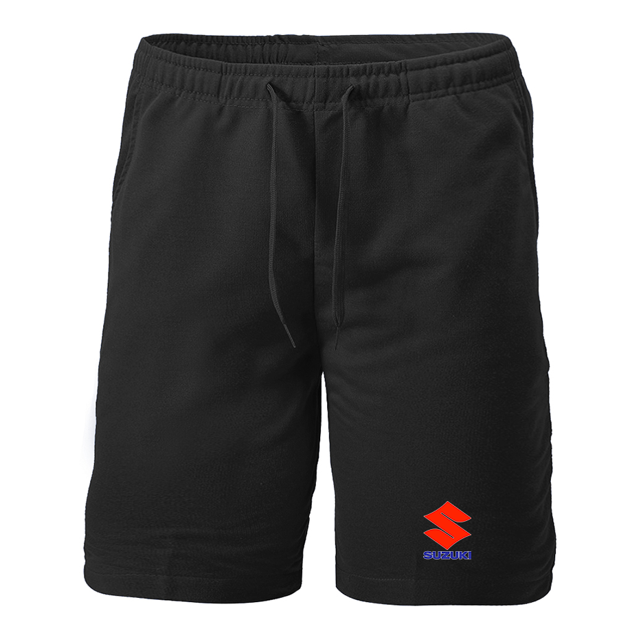 Men's Suzuki Bike Motorcycle Fleece Shorts