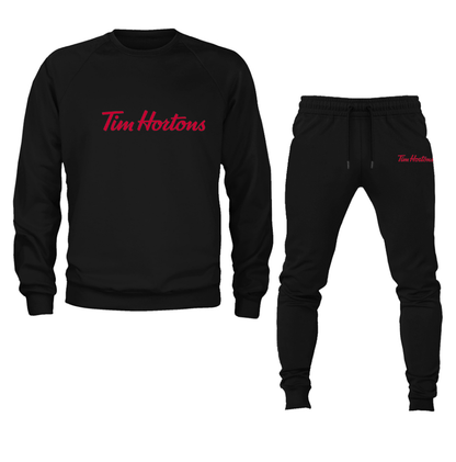 Men's Tim Hortons Crewneck Sweatshirt Joggers Suit