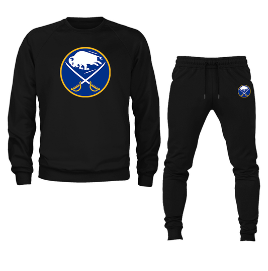 Men's NHL Buffalo Sabres Crewneck Sweatshirt Joggers Suit