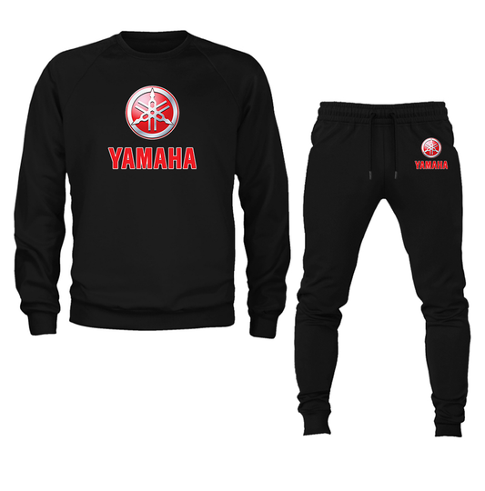 Men's Yamaha Bike Motorcycle Crewneck Sweatshirt Joggers Suit