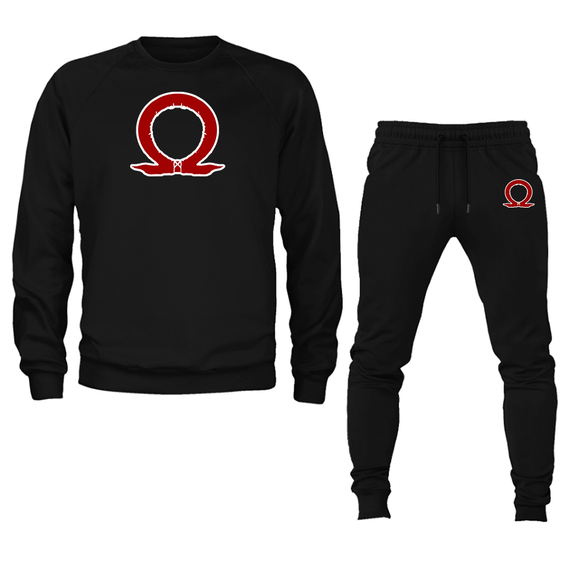 Men's God Of War Crewneck Sweatshirt Joggers Set