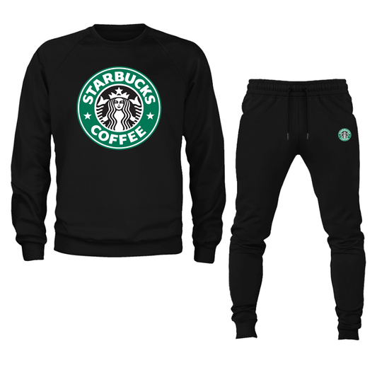 Men's Starbucks Coffee Crewneck Sweatshirt Joggers Suit