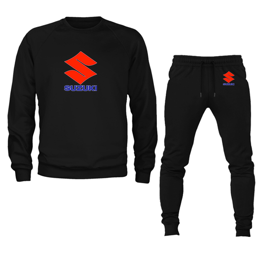 Men's Suzuki Bike Motorcycle Crewneck Sweatshirt Joggers Suit