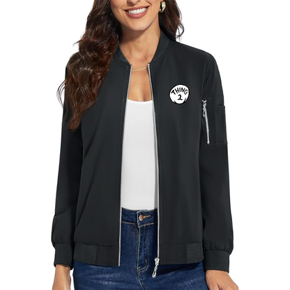 Women's Dr. Suess Thing 2 Premium Bomber Jacket with Polished Detailing and Functional Sleeve Pocket Modern Luxury Outerwear