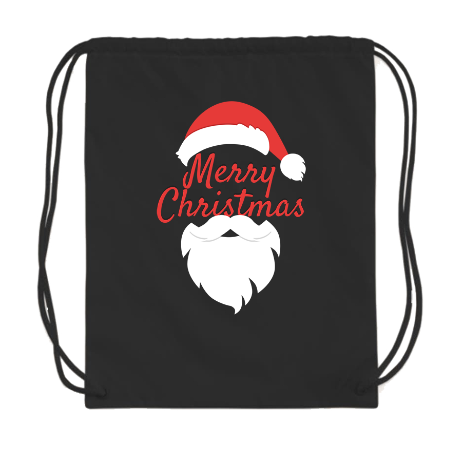Merry Christmas Santa Claus Drawstring Bag