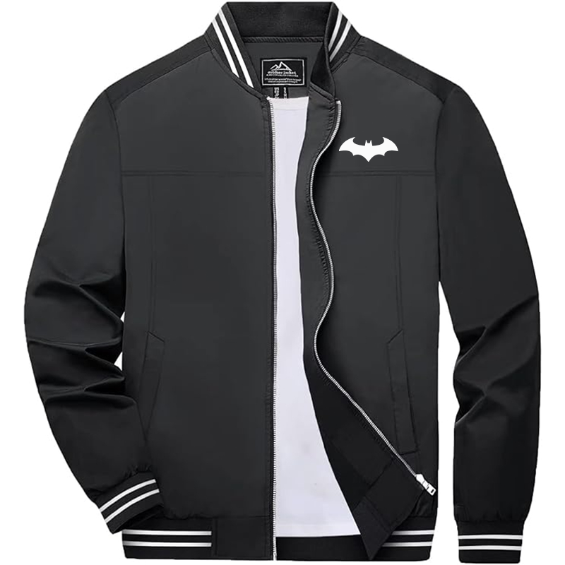 Men's Batman Boladeci  Bomber Jackets Lightweight Water Resistant Breathable Spring Fall Full Zip Thin Windbreaker Light Jackets