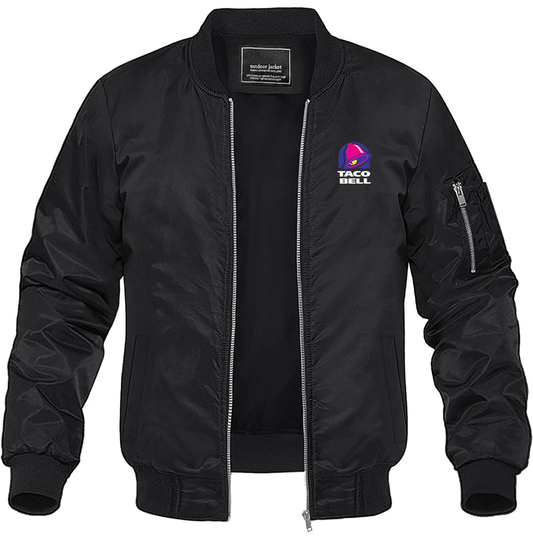 Men's Taco Bell Lightweight Bomber Jacket Windbreaker Softshell Varsity Jacket