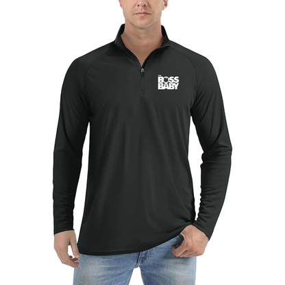 Men's Boss Baby Lightweight Quarter-Zip Athletic Shirt Long Sleeve Performance Wear
