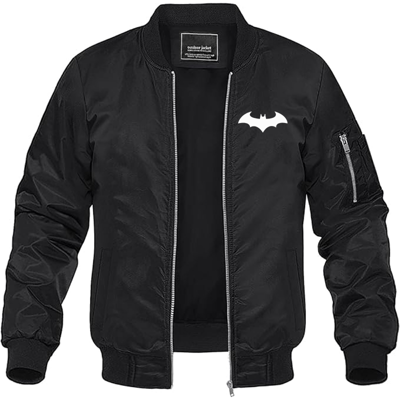 MAGNIVIT Men's Batman Lightweight Bomber Jacket Windbreaker Casual Fall Spring Outdoor Coat