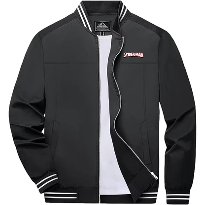 Men's Spider Man  Boladeci  Bomber Jackets Lightweight Water Resistant Breathable Spring Fall Full Zip Thin Windbreaker Light Jackets