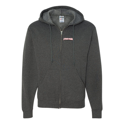 Men's Spider Man JERZEES NuBlend Full Zip Hooded Sweatshirt