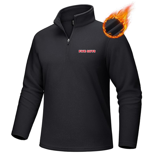 Men's Five Guys MAGCOMSEN Quarter-Zip Pullover Polar Fleece Sweatshirt Stand Collar Long Sleeve Shirt for Men Thermal Winter Fall