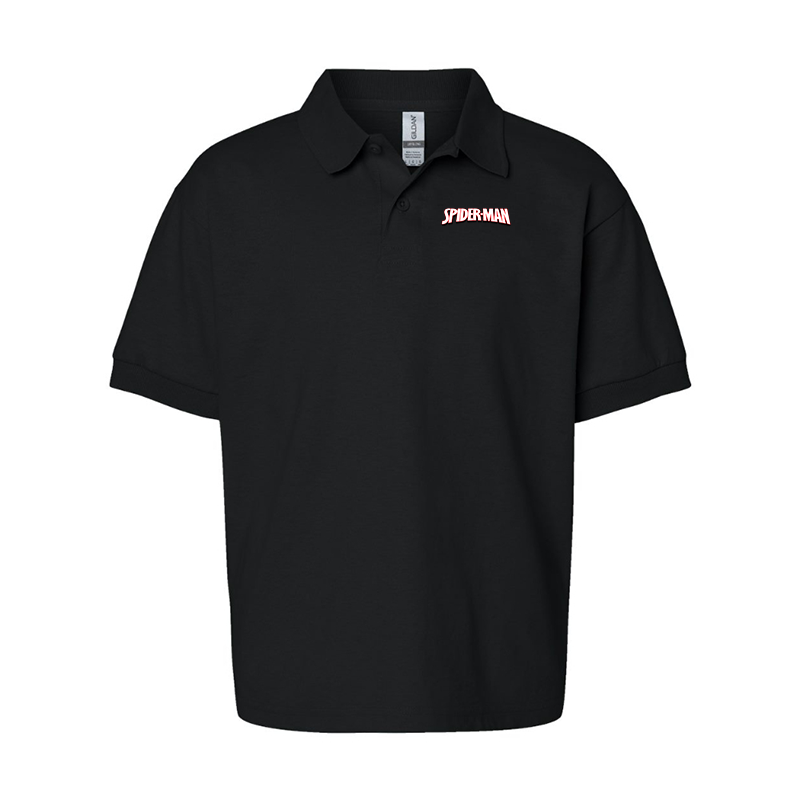 Youth's Spider Man Gildan Dry Blend Jersey Polo