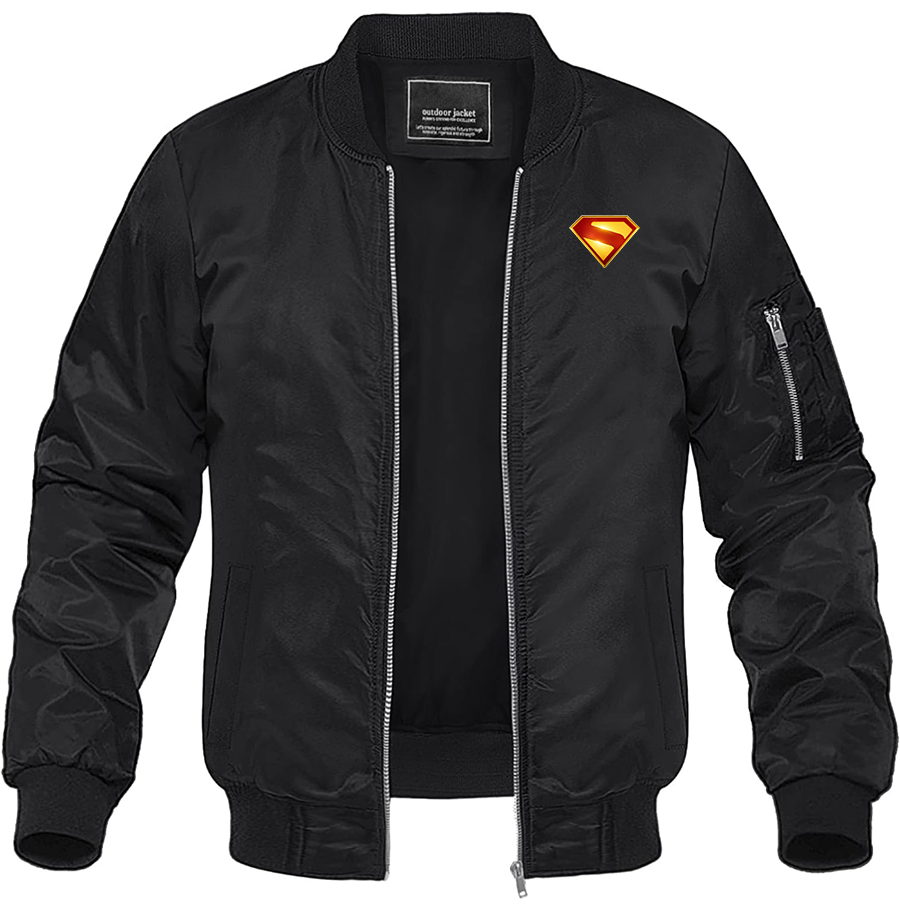 Men's Superman 2025 Lightweight Bomber Jacket Windbreaker Softshell Varsity Jacket