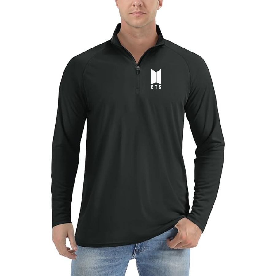 Men's BTS Lightweight Quarter-Zip Athletic Shirt Long Sleeve Performance Wear