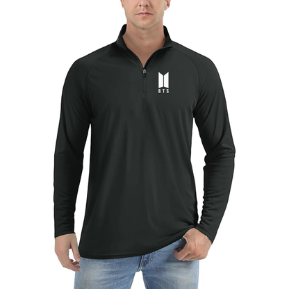 Men's BTS Lightweight Quarter-Zip Athletic Shirt Long Sleeve Performance Wear