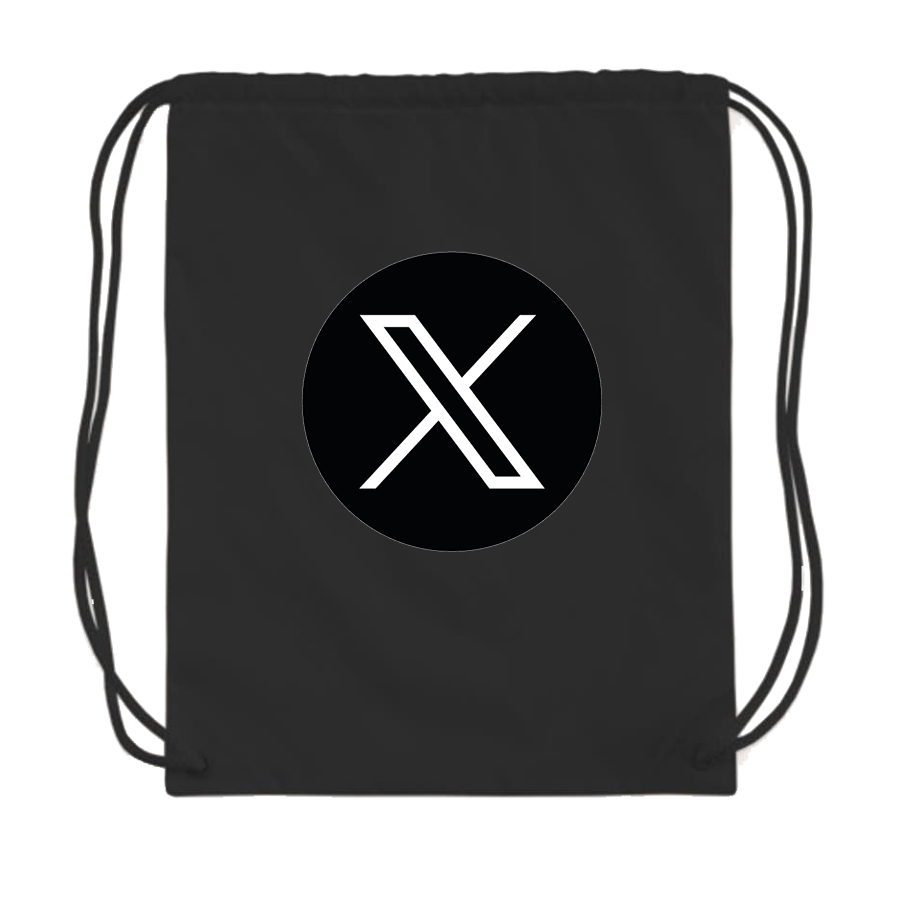 Twitter X Drawstring Bag