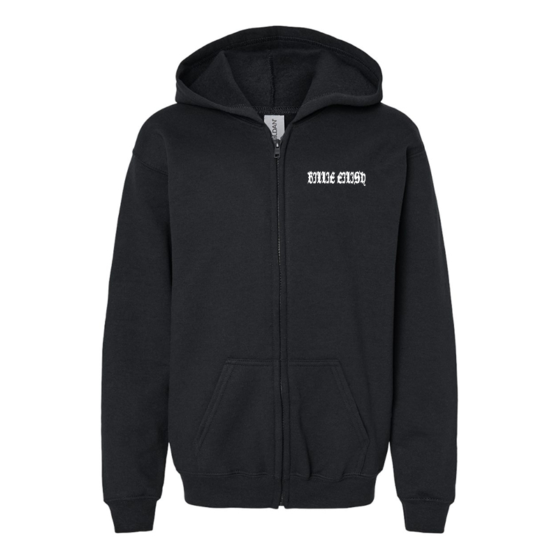 Youth's Billie Eilish Gildan Heavy Blend Full-Zip Hooded Sweatshirt