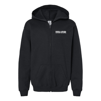 Youth's Billie Eilish Gildan Heavy Blend Full-Zip Hooded Sweatshirt