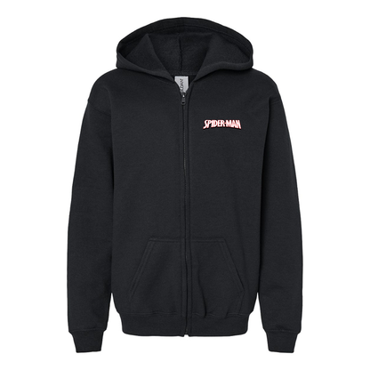 Youth's Spider Man Gildan Heavy Blend Full-Zip Hooded Sweatshirt