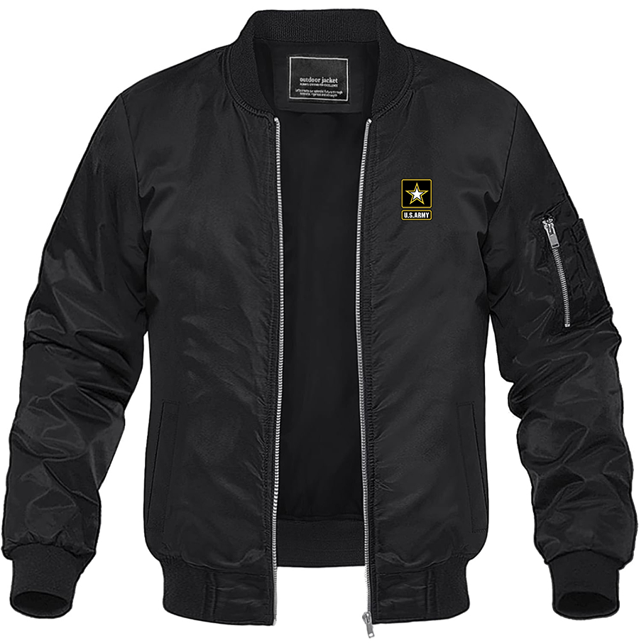Men's U.S. ARMY Lightweight Bomber Jacket Windbreaker Softshell Varsity Jacket