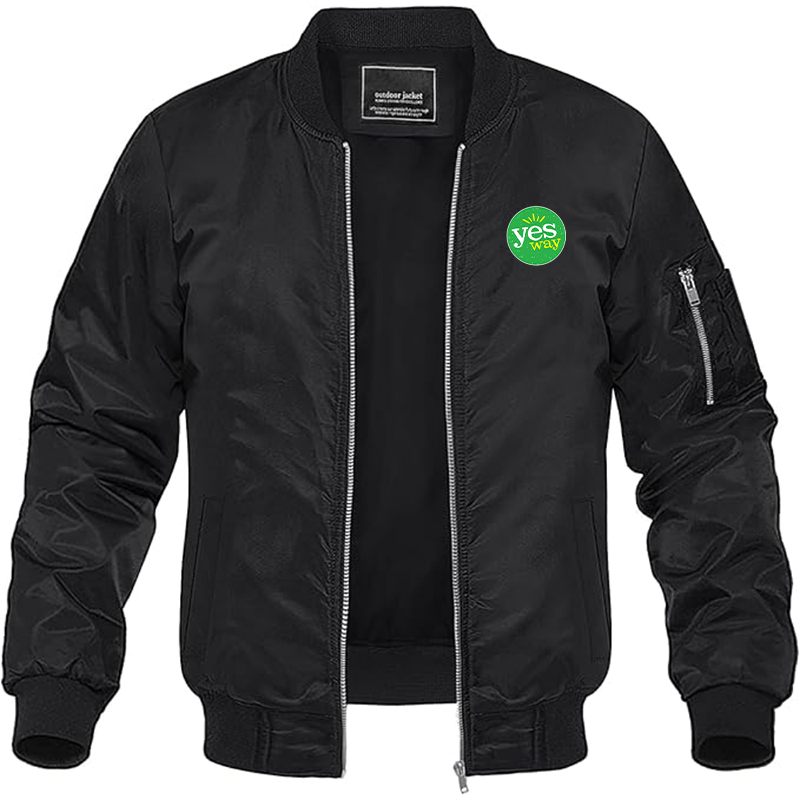 MAGNIVIT Men's Yes Way  Lightweight Bomber Jacket Windbreaker Casual Fall Spring Outdoor Coat