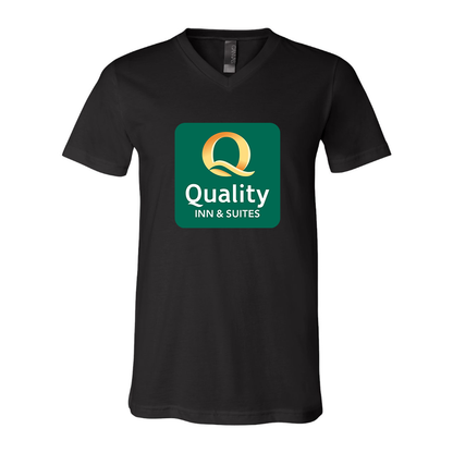 Men's Quality Inn & Suites BELLA  CANVAS  Jersey V-Neck Tee