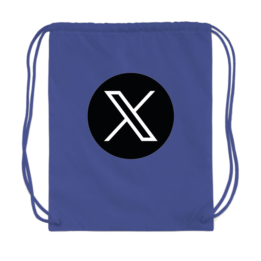 Twitter X Drawstring Bag
