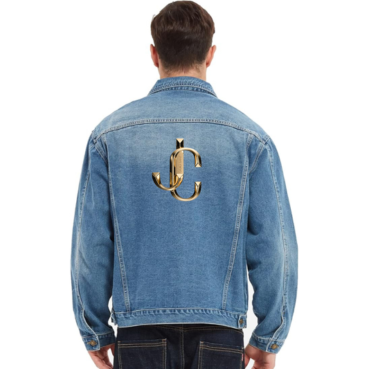 Men's  Jimmy Choo Vintage Distressed Denim Jacket  Stylish Casual Jean Outerwear