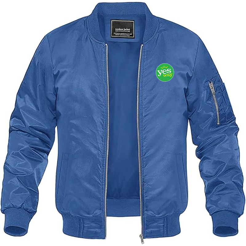 MAGNIVIT Men's Yes Way  Lightweight Bomber Jacket Windbreaker Casual Fall Spring Outdoor Coat