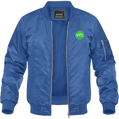 MAGNIVIT Men's Yes Way  Lightweight Bomber Jacket Windbreaker Casual Fall Spring Outdoor Coat