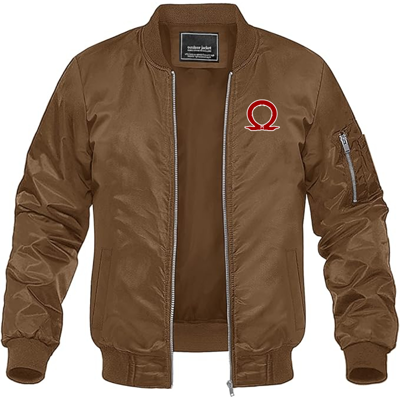MAGNIVIT Men's God Of War Lightweight Bomber Jacket Windbreaker Casual Fall Spring Outdoor Coat