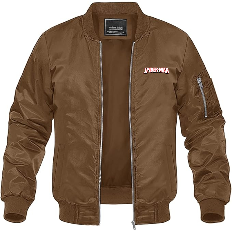 MAGNIVIT Men's Spider Man Lightweight Bomber Jacket Windbreaker Casual Fall Spring Outdoor Coat