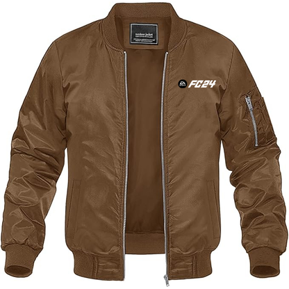 MAGNIVIT Men's EA Sports FC 24  Lightweight Bomber Jacket Windbreaker Casual Fall Spring Outdoor Coat