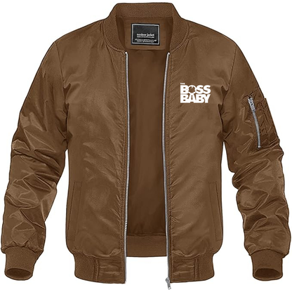 MAGNIVIT Men's Boss Baby  Lightweight Bomber Jacket Windbreaker Casual Fall Spring Outdoor Coat