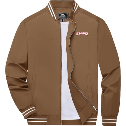 Men's Spider Man  Boladeci  Bomber Jackets Lightweight Water Resistant Breathable Spring Fall Full Zip Thin Windbreaker Light Jackets