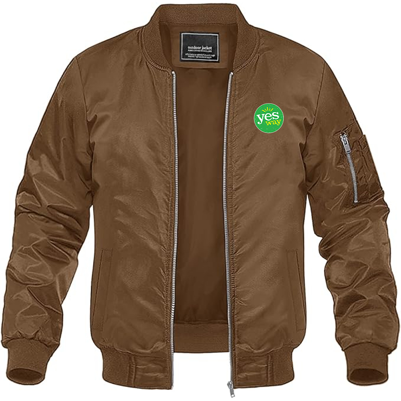 MAGNIVIT Men's Yes Way  Lightweight Bomber Jacket Windbreaker Casual Fall Spring Outdoor Coat