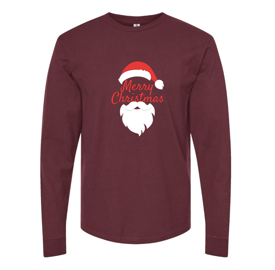Men's Merry Christmas Santa Claus Long sleeves T-Shirt