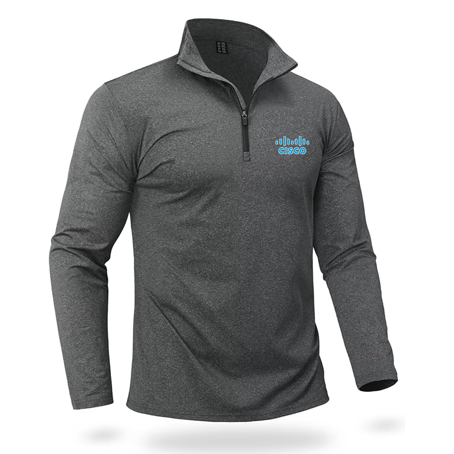 Men's Cisco Quarter Zip Pullover Premium Fleece Lined Heather Long Sleeve Golf Shirts Midweight 1/4 Half Zip Sweatshirts