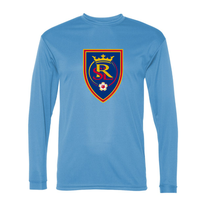 Men's Real Salt Lake Soccer Polyester Long Sleeve T-Shirt