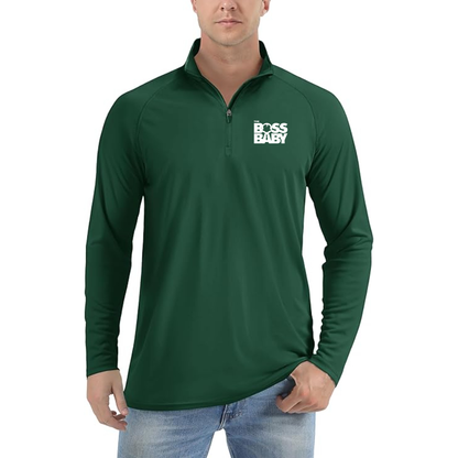 Men's Boss Baby Lightweight Quarter-Zip Athletic Shirt Long Sleeve Performance Wear