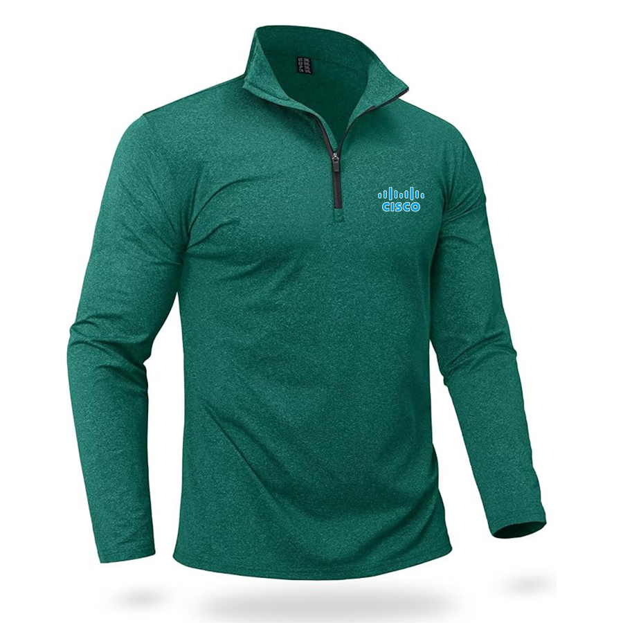 Men's Cisco Quarter Zip Pullover Premium Fleece Lined Heather Long Sleeve Golf Shirts Midweight 1/4 Half Zip Sweatshirts