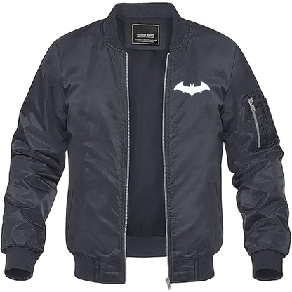 MAGNIVIT Men's Batman Lightweight Bomber Jacket Windbreaker Casual Fall Spring Outdoor Coat
