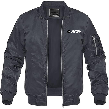 MAGNIVIT Men's EA Sports FC 24  Lightweight Bomber Jacket Windbreaker Casual Fall Spring Outdoor Coat